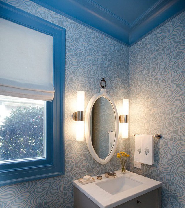 Khó cưỡng lại vẻ đẹp của những phòng tắm màu xanh dịu mát - Ảnh 11.
