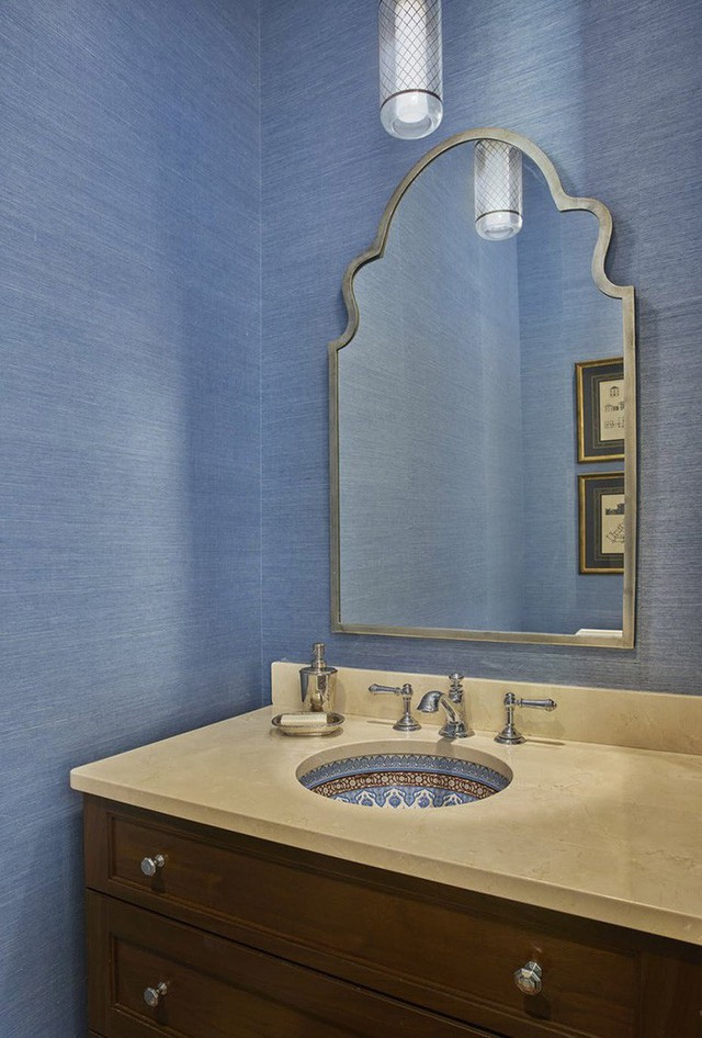 Khó cưỡng lại vẻ đẹp của những phòng tắm màu xanh dịu mát - Ảnh 7.