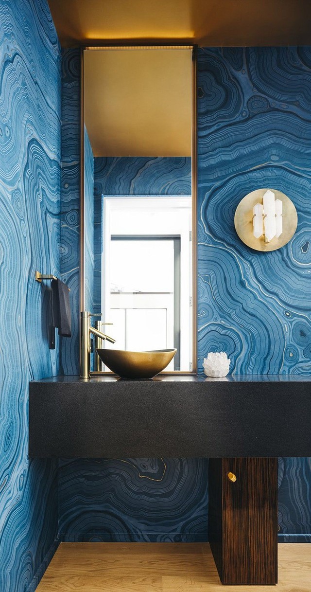 Khó cưỡng lại vẻ đẹp của những phòng tắm màu xanh dịu mát - Ảnh 8.