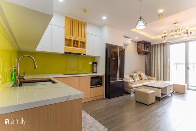 Với 250 triệu đồng, căn hộ 88m² đã được hoàn thiện xuất sắc với màu gỗ trầm ấm, sang trọng ở Hà Nội - Ảnh 5.