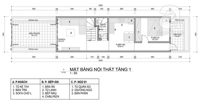 Thiết kế nhà ống 3 tầng 80m² với tổng chi phí hơn 900 triệu đồng - Ảnh 1.