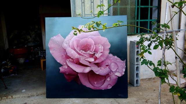 Chàng họa sĩ trồng hơn 1.000 gốc hồng trong vườn để lấy cảm hứng vẽ tranh - Ảnh 9.