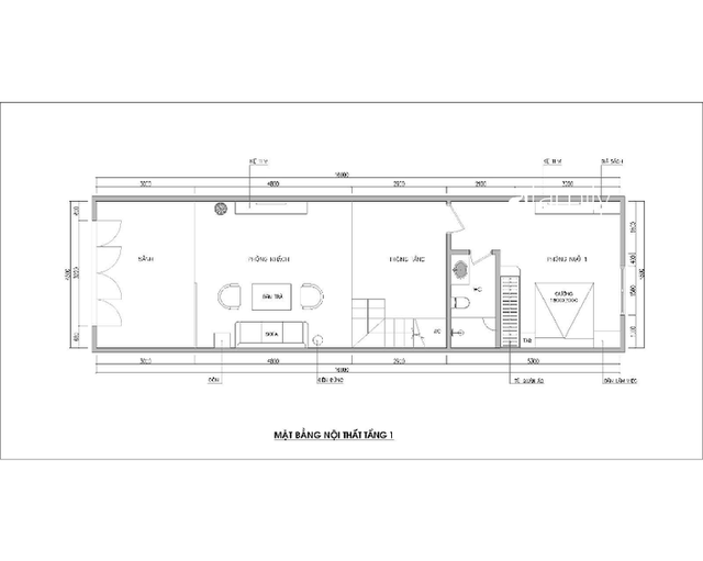 Thiết kế xây nhà 2 tầng có gác lửng theo phong cách kiến trúc Pháp chỉ với 800 triệu - Ảnh 1.