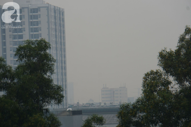 TP.HCM từ sáng đến chiều mịt mù khói sương, người dân đeo khẩu trang, trùm kín mít khi ra đường vì sợ ô nhiễm - Ảnh 12.