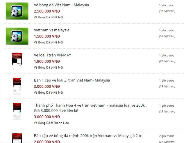 Vé xem Việt Nam vs Malaysia bị hét giá... cắt cổ - Ảnh 5.