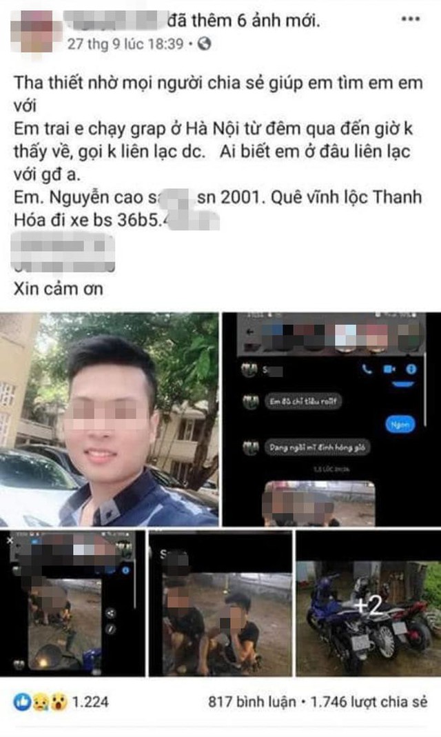 Phát hiện thi thể nam tài xế Grab 18 tuổi bị sát hại ở bãi đất hoang - Ảnh 1.