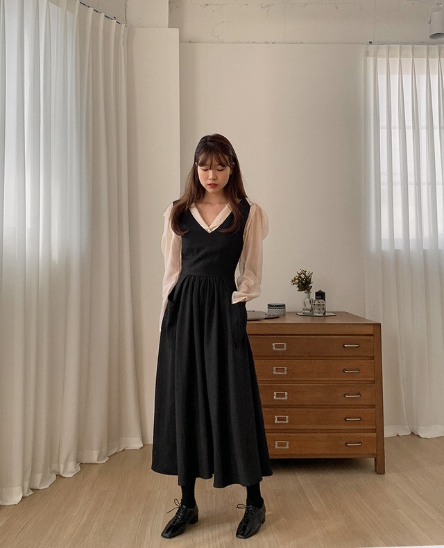 Combo váy áo được gái xinh xứ Hàn diện: Hack tuổi siêu ổn và thừa điểm thanh lịch để diện đến công sở - Ảnh 3.