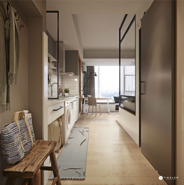 Ý tưởng thiết kế căn hộ kiểu studio 25m² nhỏ xinh, chất ngất ai nhìn cũng mê tít - Ảnh 3.