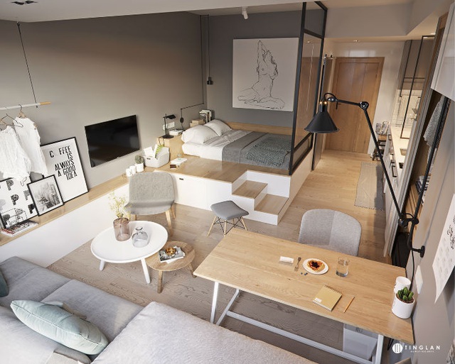 Ý tưởng thiết kế căn hộ kiểu studio 25m² nhỏ xinh, chất ngất ai nhìn cũng mê tít - Ảnh 5.