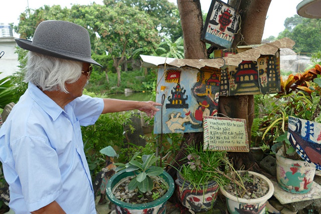 Ông lão 92 tuổi yêu say đắm Hà Nội, đắp tượng quanh nhà để thỏa nỗi nhớ - Ảnh 2.