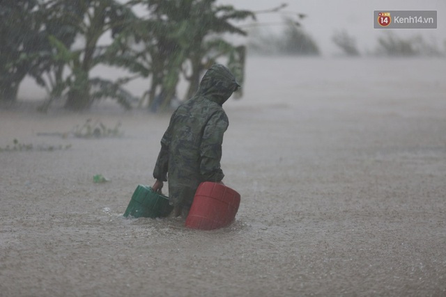 Ảnh: Mưa lũ lịch sử ở Quảng B&igrave;nh, nước ngập quốc lộ 1A hơn một m&eacute;t, xe cộ ch&ocirc;n ch&acirc;n h&agrave;ng km - Ảnh 2.