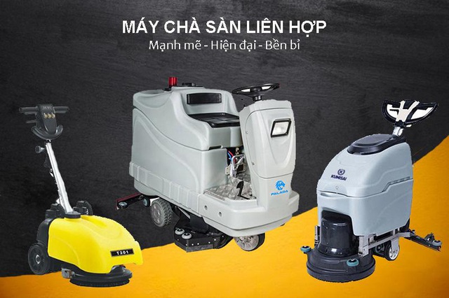 Máy chà sàn liên hợp - Sản phẩm vệ sinh sàn nhà cách nhanh nhất - Ảnh 1.