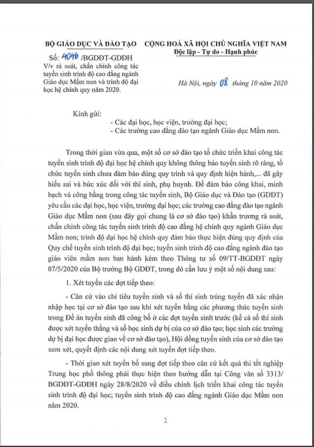 Bộ GD-ĐT chỉ đạo khẩn về vụ việc “lật kèo” tuyển sinh ở Đại học Thăng Long - Ảnh 1.