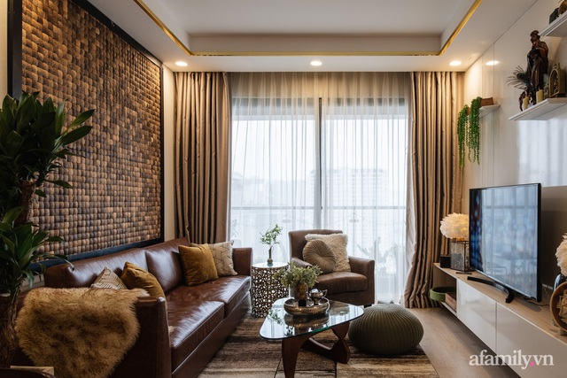 Căn hộ 70m² màu nâu vô cùng ấm cúng với chi phí hoàn thiện nội thất 400 triệu đồng ở Sài Gòn - Ảnh 4.