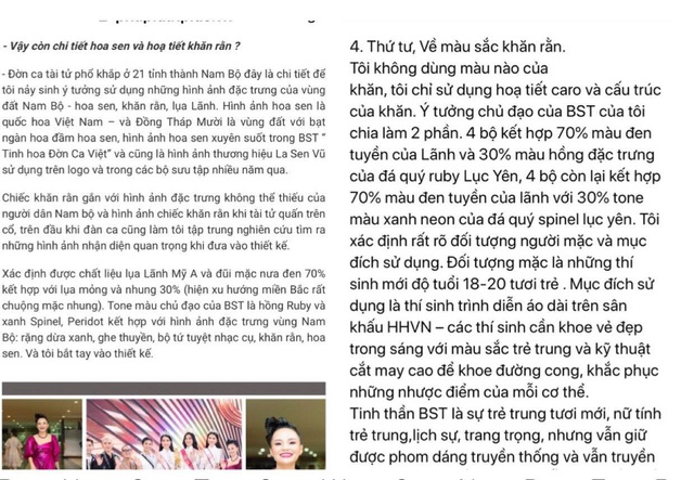 Bị tố đạo ở Hoa hậu Việt Nam, áo dài La Sen Vũ phủ nhận - Ảnh 4.