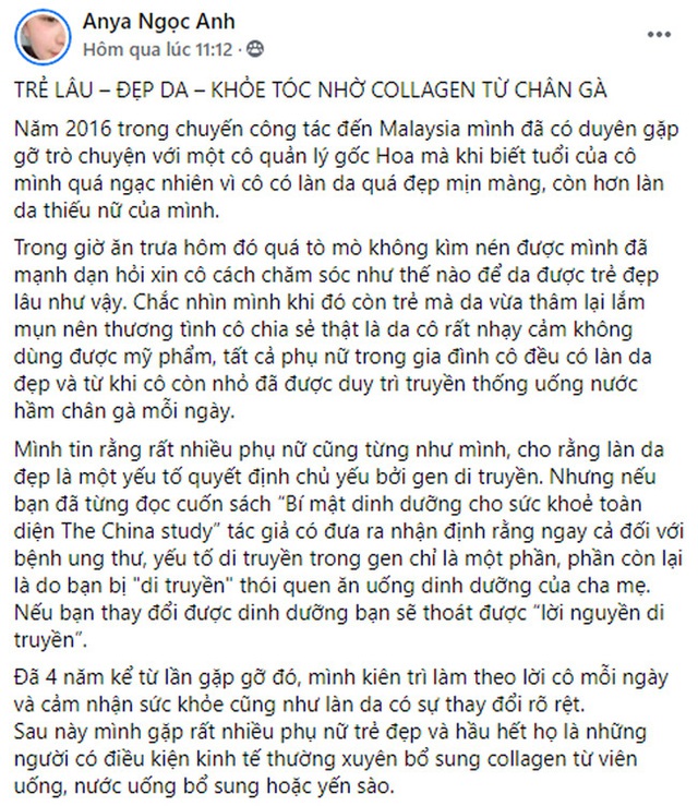 Từ da mụn thâm đen, người phụ nữ trẻ ra cả chục tuổi, da đẹp không tì vết nhờ món ăn quen thuộc siêu giàu collagen - Ảnh 1.