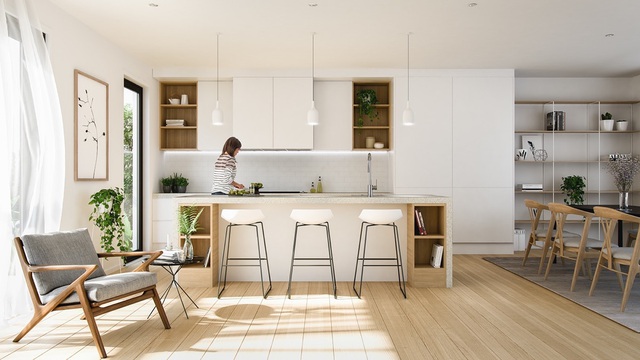 13 mẫu phòng bếp theo phong cách tối giản chuẩn chỉnh dành cho nhà chung cư - Ảnh 7.
