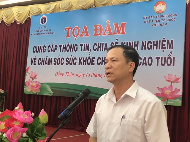 Tổng cục Dân số tổ chức tọa đàm cung cấp thông tin về chăm sóc sức khỏe người cao tuổi tại Đồng Tháp - Ảnh 2.