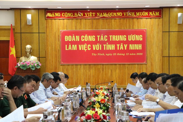 Đoàn Công tác Trung ương làm việc với tỉnh Tây Ninh về công tác về phòng, chống dịch Covid- 19 - Ảnh 2.