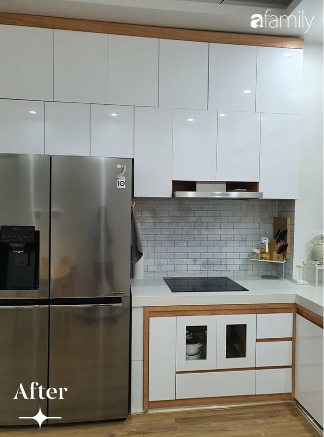 Cuộc cải tổ cho căn hộ 75m² với chi phí 350 triệu đồng, mẹ đảm ở Hà Nội khiến ai cũng công nhận nhà vừa đẹp vừa sang - Ảnh 3.