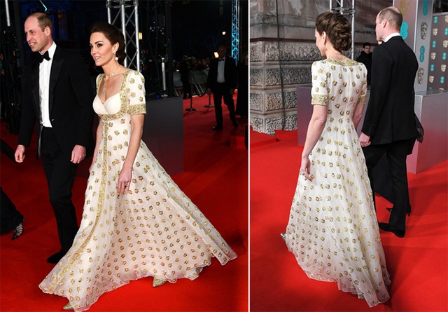 Công nương Kate diện váy 8 năm tuổi tới thảm đỏ BAFTA - Ảnh 2.