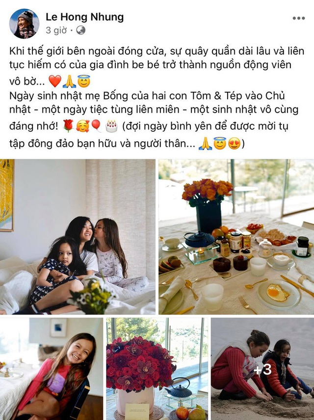 Trong khi vợ mới của chồng cũ liên tục khoe ảnh gia đình, diva Hồng Nhung lại chỉ đón sinh nhật giản dị bên 2 con thế này - Ảnh 1.