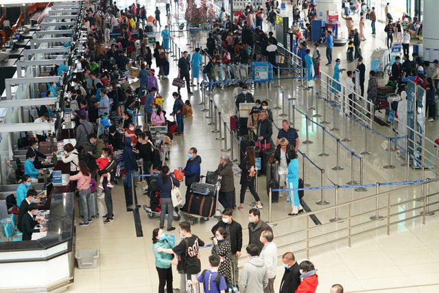 Sân bay Nội Bài tiếp tục đón 577 hành khách Việt Nam trở về từ vùng dịch COVID-19 - Ảnh 3.