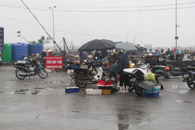 Thanh Hóa: Chợ mới bỏ không, dân vẫn tràn lên cầu cảng mua bán hải sản - Ảnh 1.