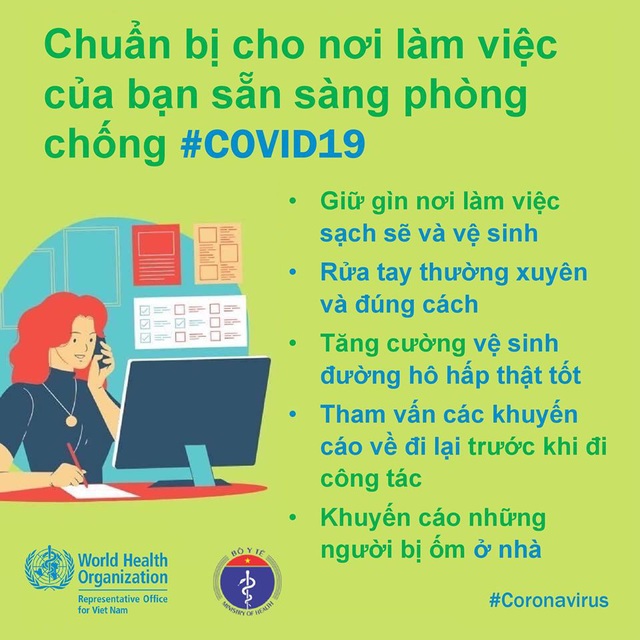 Tổ chức Y tế thế giới khuyến cáo gì để phòng dịch COVID-19 hiệu quả nơi làm việc? - Ảnh 1.