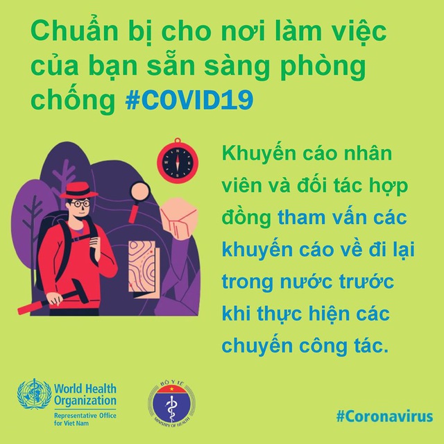 Tổ chức Y tế thế giới khuyến cáo gì để phòng dịch COVID-19 hiệu quả nơi làm việc? - Ảnh 2.