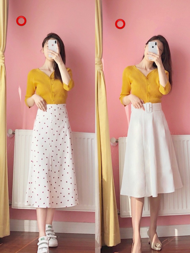 Nàng hông to, dáng người thẳng đuột diện chân váy thế nào để có “vòng eo ảo” nhìn bé tí  - Ảnh 5.