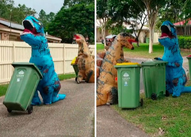 Chết cười cảnh phải ở nhà né dịch, dân Úc tranh thủ mở show diễn thời trang khi ra ngoài đổ rác - Ảnh 5.