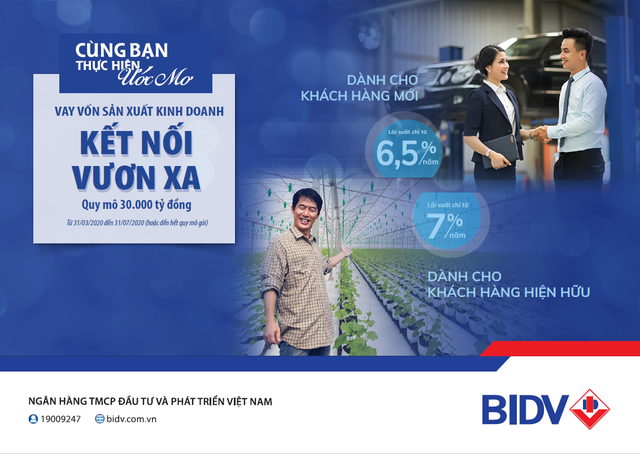 BIDV - Cho vay duy trì sản xuất kinh doanh mùa Covid 19, lãi suất từ 6,5%/năm - Ảnh 1.