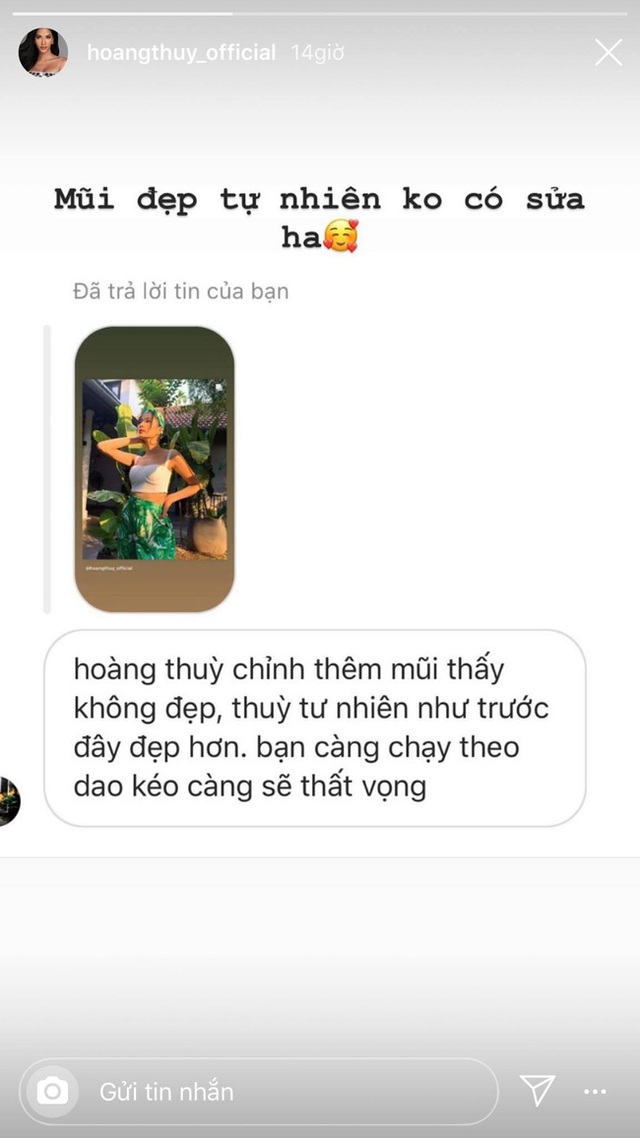 Sau ồn ào tuyển trợ lý, Hoàng Thùy lại bị chê bai: Sửa mũi không đẹp, càng chạy theo dao kéo càng thất vọng - Ảnh 2.