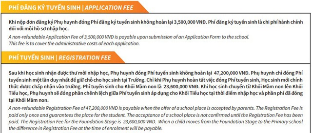 Ngoài học phí nửa tỷ đồng, các trường Quốc tế còn yêu cầu đóng phí giữ chỗ không hoàn lại: Có trường lên tới 47,2 triệu đồng - Ảnh 5.