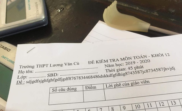 Thêm một minh chứng cho IQ cao siêu của thầy cô giáo, nhìn mã đề thi Toán đã đủ khiến học sinh vã mồ hôi - Ảnh 1.