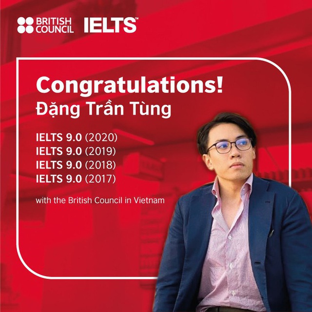 Thí sinh đầu tiên 4 lần đạt điểm IELTS 9.0 với Hội đồng Anh ở Việt Nam - Ảnh 1.