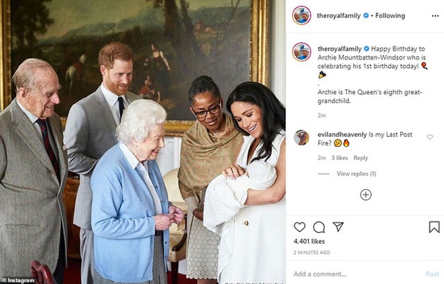 Con trai Meghan Markle và Hoàng tử Harry tròn 1 tuổi, Nữ hoàng Anh đã có hành động này khiến công chúng ngày càng nể phục - Ảnh 1.