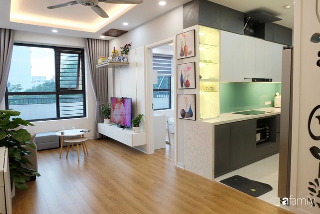 Chỉ vỏn vẹn 66m² nhưng căn hộ nhỏ này ở Long Biên, Hà Nội đã tạo ấn tượng mạnh mẽ với thiết kế nội thất thông minh  - Ảnh 8.
