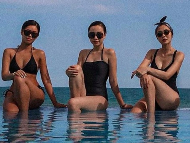 Hiếm hoi ảnh Tăng Thanh Hà, Tiên Nguyễn diện cùng nhau đi nghỉ, diện bikini - Ảnh 1.