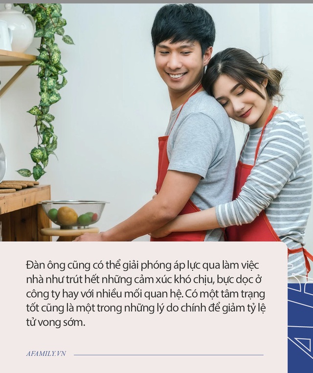 Đàn ông càng chăm làm việc nhà giúp vợ vừa ngừa được bệnh tật lại sống thọ hơn - Ảnh 1.