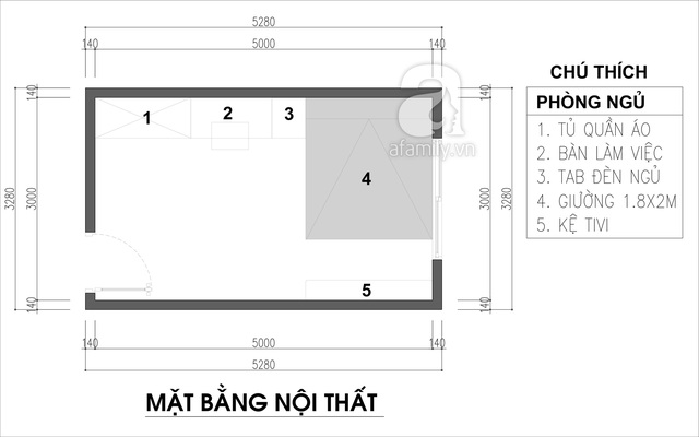 Ý tưởng thiết kế nội thất phòng ngủ diện tích 15m² với chi phí dưới 20 triệu đồng - Ảnh 1.