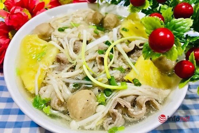 Canh chua thịt bò nấu dứa thơm ngon khó cưỡng mùa hè - Ảnh 8.