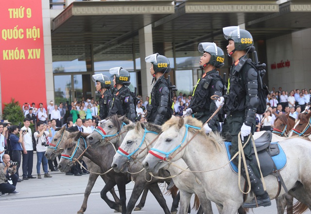 Ảnh, video đoàn kỵ binh Cảnh sát cơ động diễu hành trước quảng trường Ba Đình  - Ảnh 10.