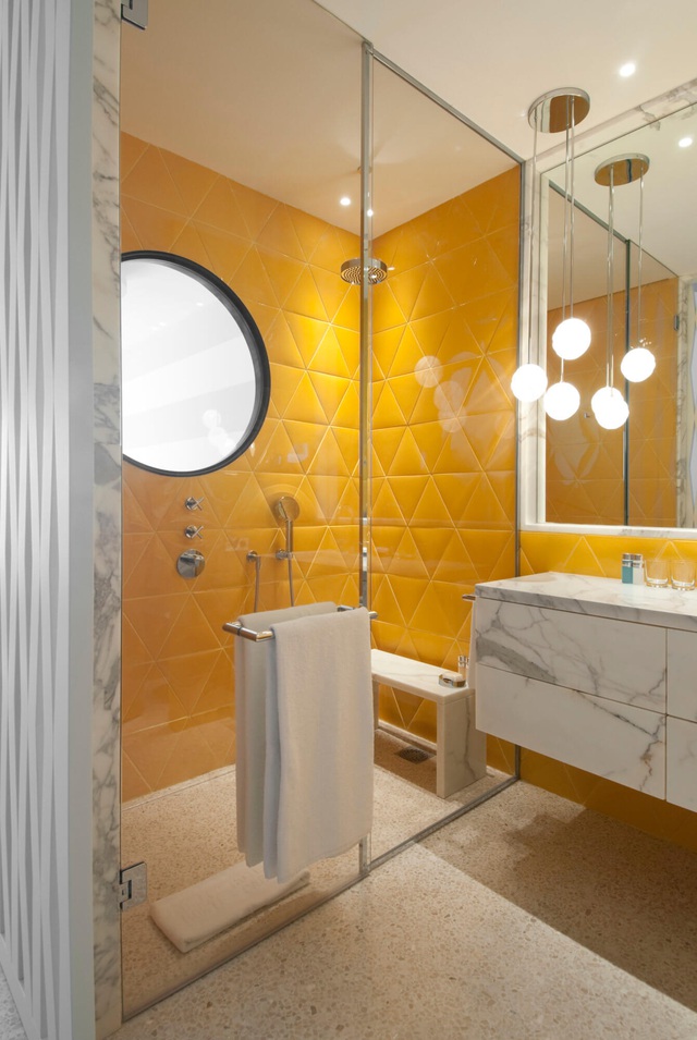 Những bí mật trang trí tường phòng tắm tạo nên không gian vui nhộn, đặc sắc - Ảnh 4.