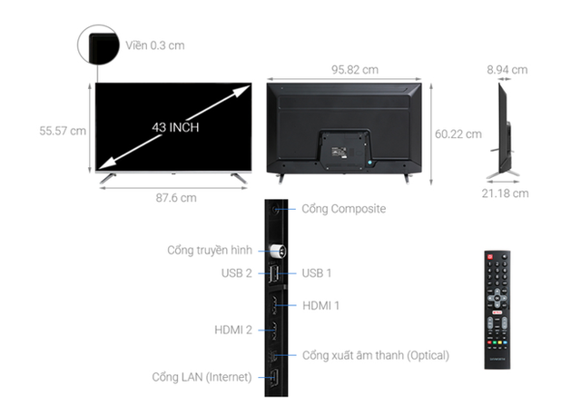 Top 5 mẫu TV thông minh 43 inch giá rẻ dưới 6 triệu - Ảnh 2.