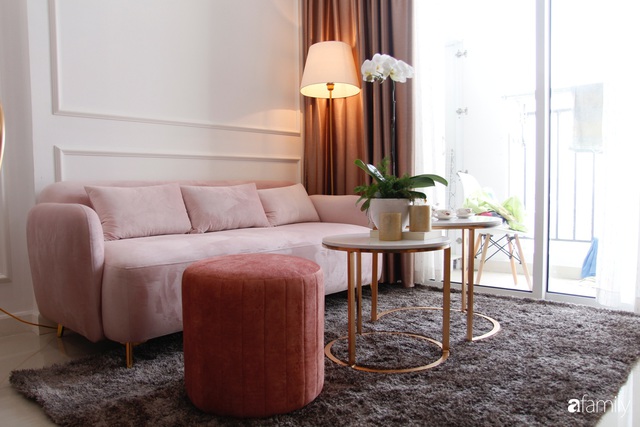 Căn hộ 65m² dành trọn lời khen tâm đắc của chủ nhà khi nhận công trình nhờ chọn gam hồng cùng phong cách tân cổ điển ở Sài Gòn - Ảnh 3. Căn hộ 65m² dành trọn lời khen tâm đắc của chủ nhà khi nhận công trình nhờ chọn gam hồng cùng phong cách tân cổ điển ở Sài Gòn - Ảnh 3.