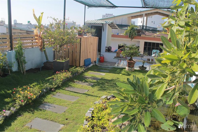 Sân thượng bê tông 40m² biến hình thành khu vườn xanh mát chỉ với 23 triệu đồng ở Đà Nẵng - Ảnh 12.