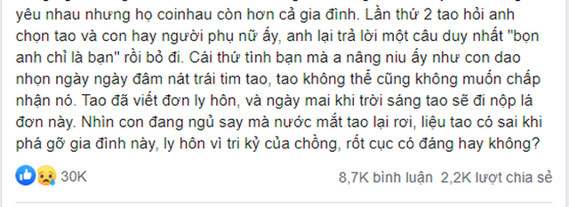 Cuộc ly hôn thu hút 30 nghìn like của cô vợ điềm tĩnh, chỉ cho chồng một cơ hội duy nhất để quay đầu - Ảnh 1. Cuộc ly hôn thu hút 30 nghìn like của cô vợ điềm tĩnh, chỉ cho chồng một cơ hội duy nhất để quay đầu - Ảnh 1.