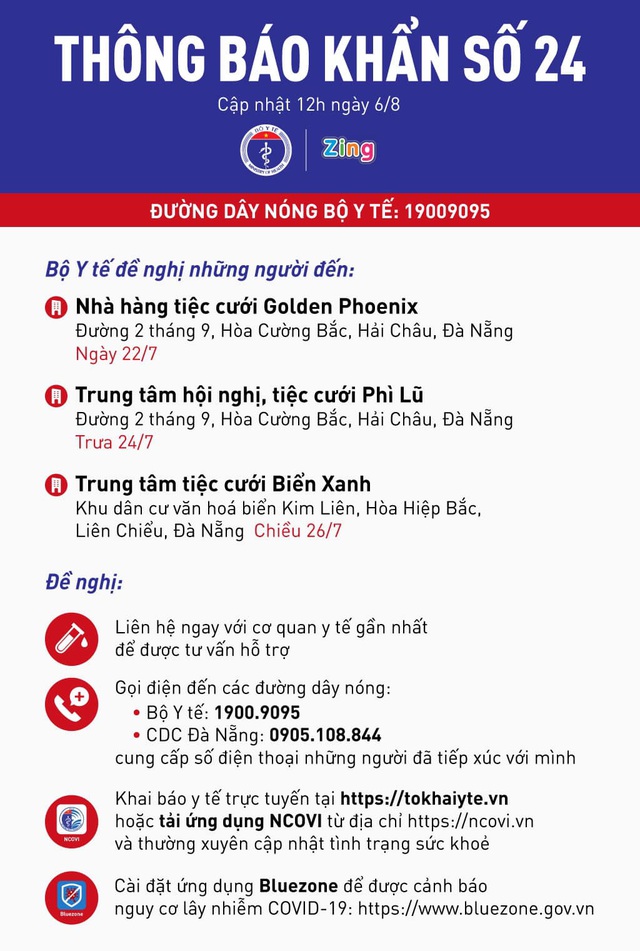 THÔNG BÁO KHẨN SỐ 24: Những ai đã đến 3 trung tâm tiệc cưới này cần liên hệ y tế gấp - Ảnh 2.